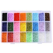 Seed beads sortiment. 2 mm. 24 farver mix. 16.000 stk. 
